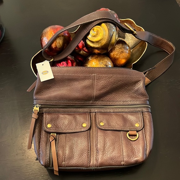Fossil Bags Fossil Leather Top Zip Bag Poshmark